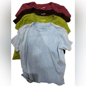 4pk Antistar & Universal Thread T-Shirt Bundle - Blue, Green, Black & Burgundy